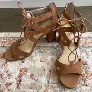 tan strap heels